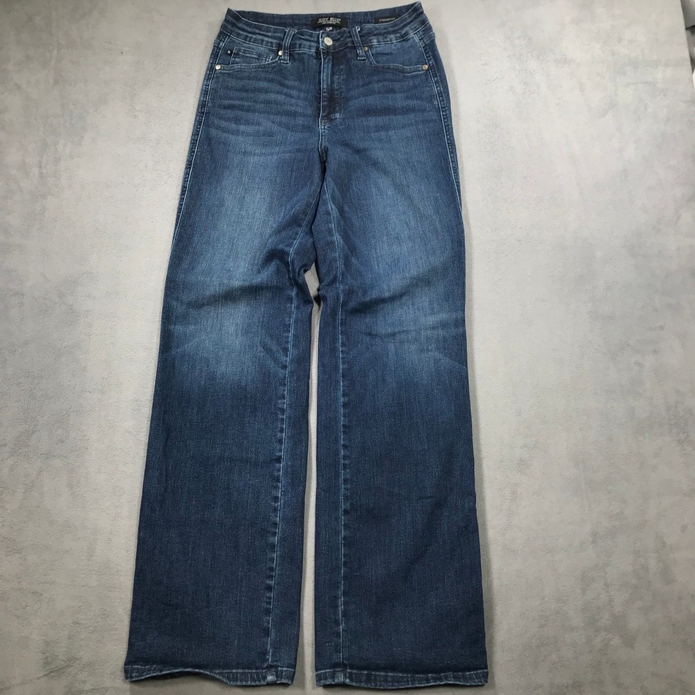 Judy Blue High Rise Straight Fit Dark Wash Jeans Size 7/28 Blue Denim